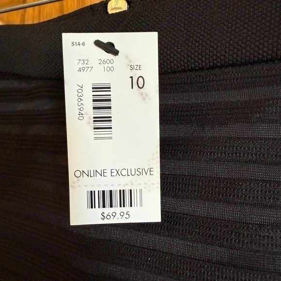 The Limited Black‎ Textured Pencil Skirt Faux Wrap Zip Closure Size 10 - Picture 3 of 11